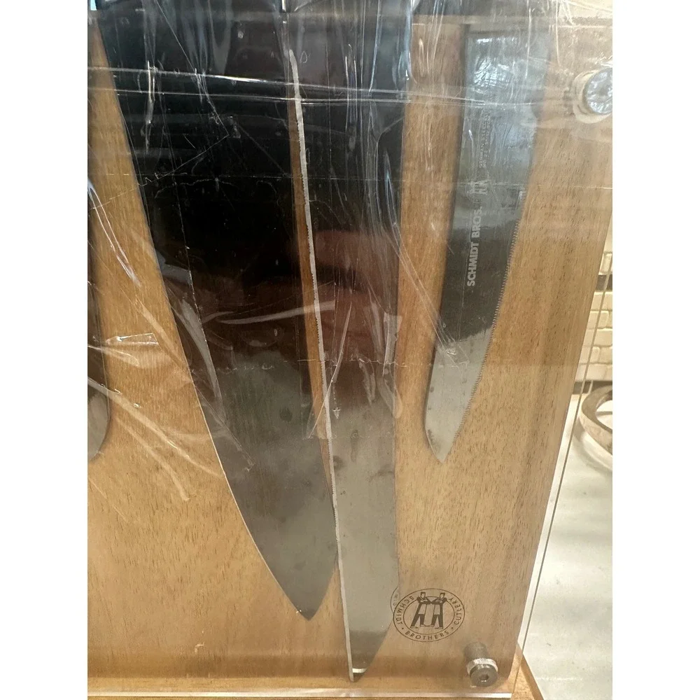 Schmidt Brothers Black Titanium German Steel Knife Set Block 10pc